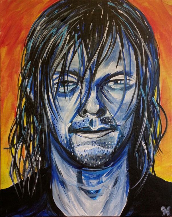 Rob Hogan "Daryl" Acrylic on Canvas, 20 x 16 inches, 2016