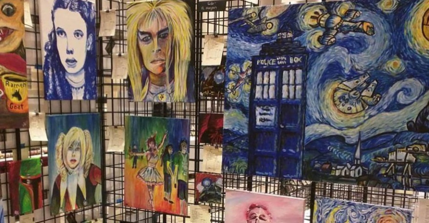 Rob's artwork on display at Capricon 2016 in Wheeling, IL.