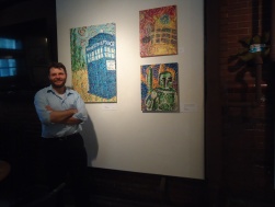 Rob at the Old Town Community Center for his solo show.